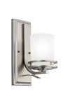 5076NI Hendrik 12 in 1 Light Wall Sconce with Satin Etched Cased Opal Glass Brushed Nickel ,5076NI,5076NI