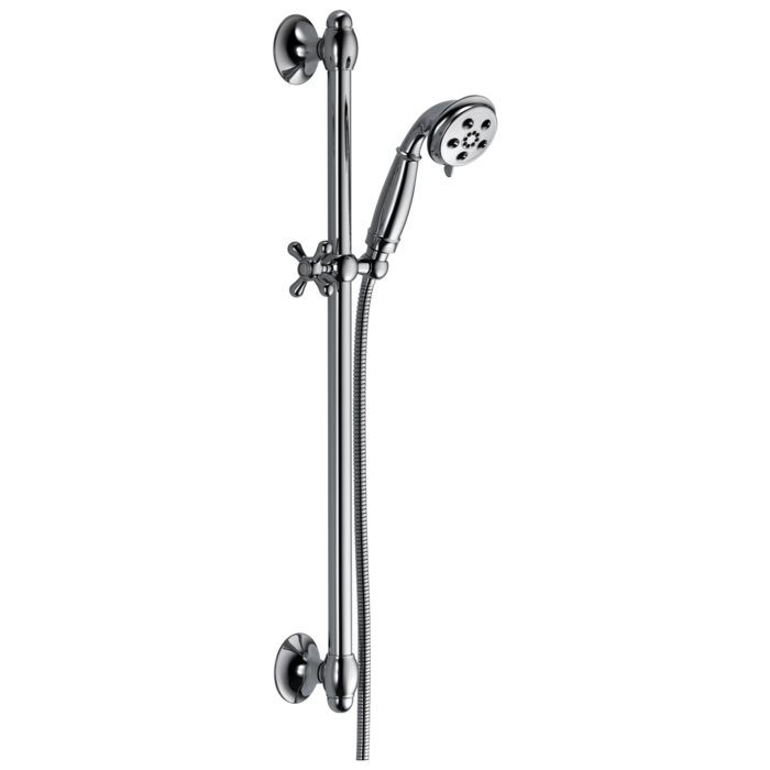 51308 Universal Showering Components H2Okinetic 3-Setting Slide Bar Hand Shower 