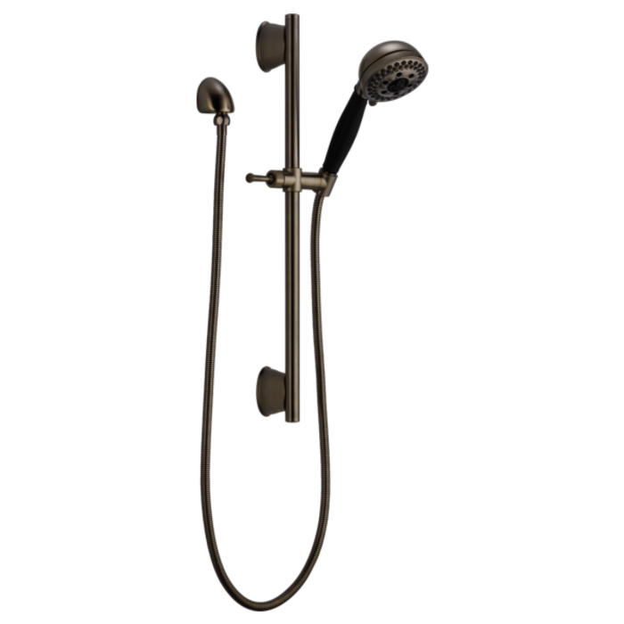 51559-Ss Universal Showering Components H2Okinetic 5-Setting Slide Bar Hand Shower 