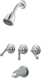 3-Handle Tub & Shower Trim Kit with Metal Lever Handles in Polished Chrome ,LG0181BC