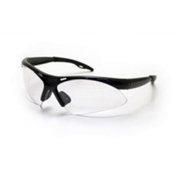 540-0200 SAS Diamondback Safety Glasses Black Frame Clear Lens Polybag ,540-0200
