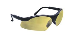 541-0004 Sidewinder Safety Glasses - Black Frame - Gold Mirror Lens - Polybag ,541-0004,781311541047