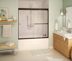 MAAX 135673-963-172-000 AURA 8MM 55-59 X 57 W/O SC FRENCH DOOR DARK BRONZE Shower door 623163212532 ,