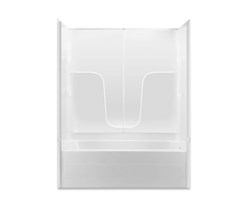 G3260TS3PL-WHT Aquarius AcrylX White 32.5 in X 60 in X 74 in Left Hand, Above The Floor Rough-In Alcove Tub/Shower Combo ,