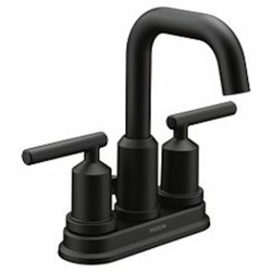 Matte black two-handle bathroom faucet ,
