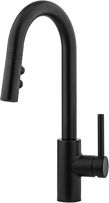 Stellen1-Handle Pull-Down Bar/Prep Kitchen Faucet in Matte Black 1 OR 3 HOLE