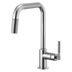 63053Lf-Pc Litze Pull-Down Faucet With Square Spout & Knurled Handle ,