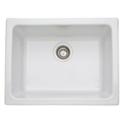 Allia™ 24&quot; Fireclay Single Bowl Undermount Kitchen Or Laundry Sink ,