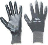 640-1909 SAS PawZ Black Nylon Knit Shell Gloves Nitrile Palm Coating Lrg Retail ,640-1909,781311491090