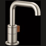 65035LF-NKTK Brizo Litze Single-Handle Lavatory Faucet 1.5 GPM Luxe Nickel / Teak Wood ,