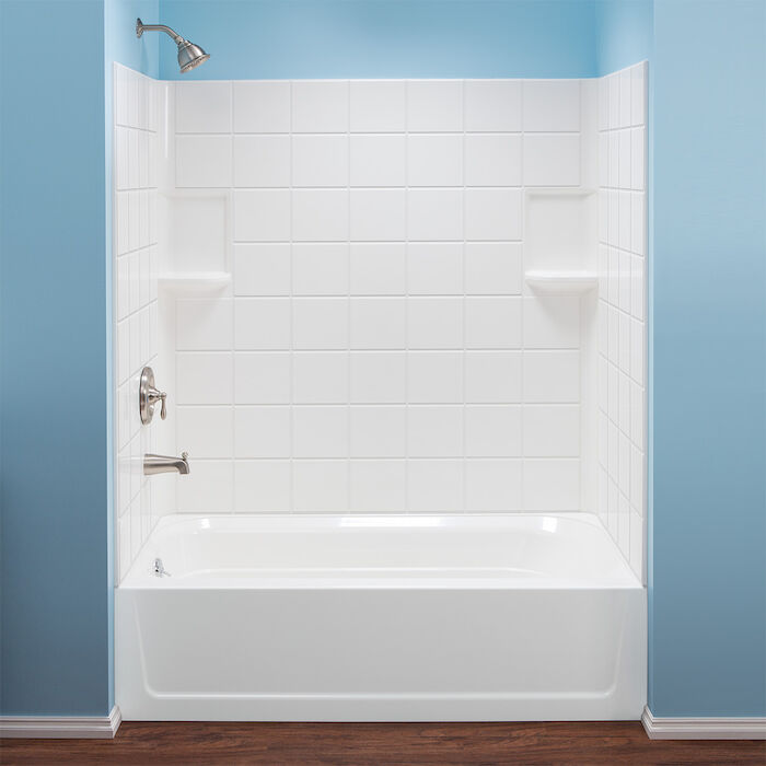 EL MUSTEE AND SONS 670WHT WHITE 30X60 TOPAZ TILE BATHTUB WALL