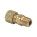 1/4 in. O.D. Compression x 1/8 in. MIP No-lead Brass Compression Male Reducing Adapter Fitting - BRA6842X