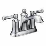 Chrome two-handle bathroom faucet ,