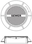 MH112 Sigma 23-1/2 Sewer Ring &amp; Cover VM3 ,MH30024,MHC,VM3I,SMH