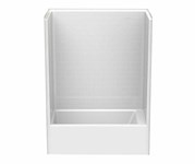 Aquarius G6032TSST LEFT-WHT G 6032 TS STM 60 x 33 AcrylX Alcove One-Piece Tub Shower with Left-Hand Drain in White ,