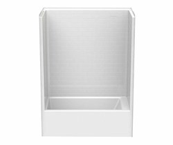 Aquarius G6032TSST LEFT-WHT G 6032 TS STM 60 x 33 AcrylX Alcove One-Piece Tub Shower with Left-Hand Drain in White ,