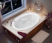100021-003-001 Maax Twilight 59.75 in X 41.5 in Drop-In Bathtub With Whirlpool System End Dra in White ,