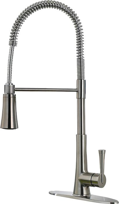 Zuri 1-Handle Pull-Down Kitchen Faucet in Stainless Steel 1 OR 3 HOLE