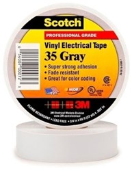 35-Gray34 3M 3/4 X 66 Gray Vinyl Electrical Tape ,S3566GRY34,35GRYF,35GRAY,ETGREY,ET,GRET,ETGR,3METGY,3M-00072