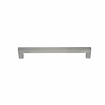 73432 Palermo II Collection Stainless Steel Finish 224 mm c/c Squared Thick Bar Pull w/ Posts At End ,73432