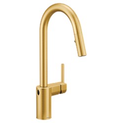 Brushed gold one-handle pulldown kitchen faucet ,7565EWBG,,
