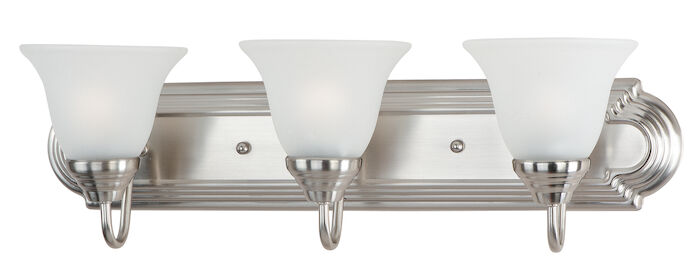 8013FTSN Essentials 3-Light Bath Vanity Satin Nickel 