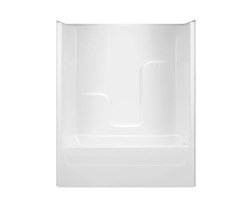 G6063TSL-WHT Aquarius AcrylX White 35.75 in X 60 in X 76.5 in Left Hand, Above The Floor Rough-In Alcove Tub/Shower Combo ,