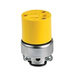 2887-Box Eaton Straight Blade 125 Volts Yellow Vinyl Body/Solid Brass Blade Electrical Receptacle ,2887-BOX