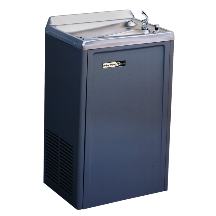 WM14AQ LF Halsey Taylor Deluxe Wall Mount Water Cooler, Self Contained, Electric Refrigerated, Heavy Gauge Vinyl Clad Steel, Self Closing, Vandal Resistant Push Button, 625 Rated Watt Usage 