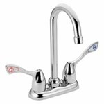 Chrome two-handle pantry faucet ,