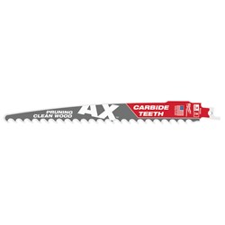 48-00-5232 Milwaukee 9&quot; 3 Tpi The Ax With Carbide Teeth For Pruning &amp; Clean Wood Sawzall Blade 1Pk ,48005232