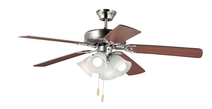 89907FTSNWP Bic-Max 52 in Ceiling Fan w FKT210FTSN Satin Nickel/Walnut/Pecan 