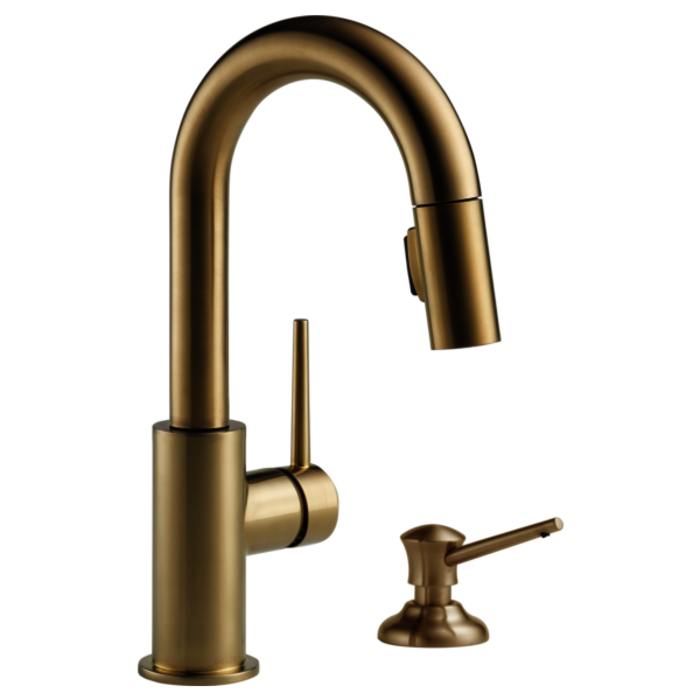 9959-Cz-Dst Trinsic Single Handle Pull-Down Bar / Prep Faucet 