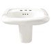Murro™ Wall-Hung EverClean&amp;#174; Sink With 4-Inch Centerset - A0954004EC020