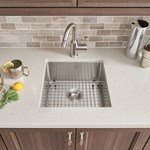 Pekoe&#174; 17 x 17-Inch Stainless Steel Undermount Single-Bowl Kitchen Sink ,