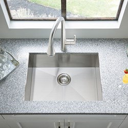 Edgewater&#174; 25 x 22-Inch Stainless Steel 1-Hole Undermount Single-Bowl Kitchen Sink ,
