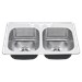 Colony&amp;#174; 33 x 22-Inch Stainless Steel 3-Hole Top Mount Double-Bowl ADA Kitchen Sink - A22DB6332283S075