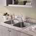 Colony&amp;#174; 33 x 22-Inch Stainless Steel 3-Hole Top Mount Double-Bowl ADA Kitchen Sink - A22DB6332283S075