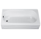 New Salem™ 60 x 30-Inch Integral Apron Bathtub With Left-Hand Outlet ,0255.212.020,0255212020,0255202020,0255.202.020