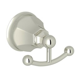 A6881PN ROHL PALLADIAN WALL MOUNTED DOUBLE ROBE HOOK CLOTHES HANGER IN POLISHED NICKEL ,A6881PN,82443816666