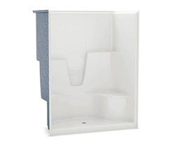 141036-R-000 Aker RH Seat 60&quot; X 36&quot; White One Piece Shower ,