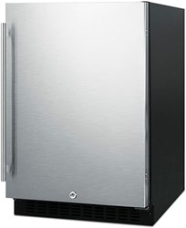 AL54 Built-In Undercounter Ada Compliant All-Refrigerator With Stainless Steel Door Black Cabinet Door Storage Lock &amp; Digital Controls ,