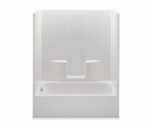 6036SGR-WH Aquatic White 60 in X 35.75 in X 77.75 in Alcove Right Tub/Shower Combo ,