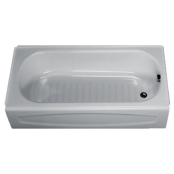 New Salem 5 ft. Right Drain Soaking Tub in White 