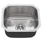 18SB.9181600S.075 AMS Stainless Portsmouth Single Bowl w/ waste fitting 18 gauge Undermount CAT108,791556100879