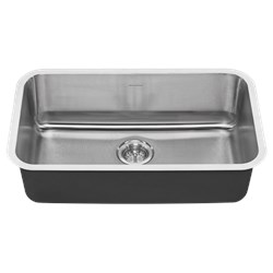 American Standard Portsmouth® 30 x 18 Inch Stainless Steel Undermount Single-Bowl Kitchen Sink ,