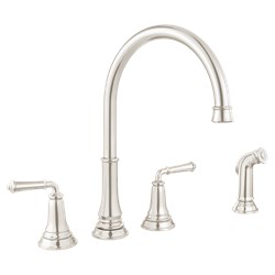 American Standard Delancey® 2-Handle Widespread Kitchen Faucet 1.5 GPM/5.7 L/MIN With Side Spray ,