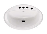 0476.037.020 As Aqualyn 4 Hole Counter Top 4 In Centerset Bathroom Sink 
