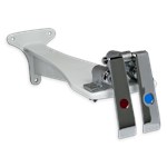 7676.129.002 AS Institutional Self-Clos In g Double Knee-Action Valve With Wall-Mounted Bracket In Polished Chrome 