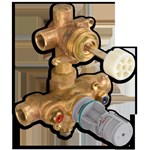 2-Handle Thermo Rough Valve W/Built-In-3 ,R523